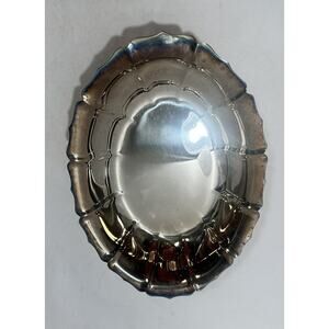 Vintage Silverplate Serving Tray Oval‎ shape 10”x7”